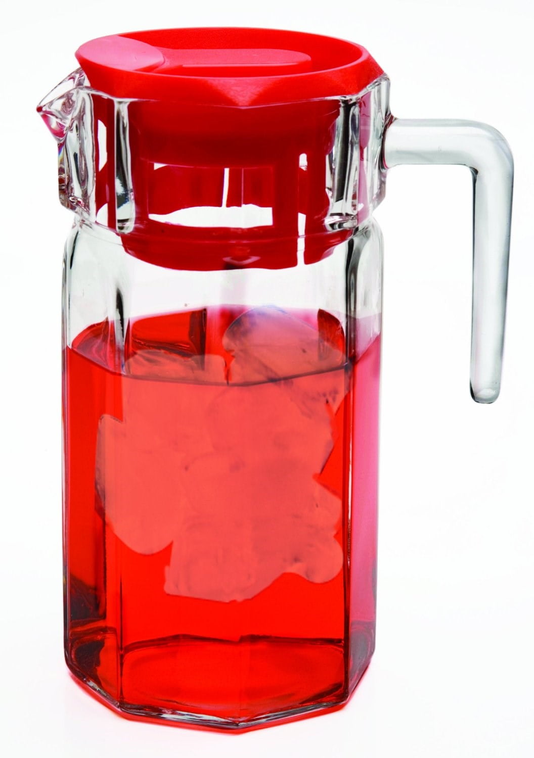 JoyJolt 60oz Glass Pitcher with Lid (2 Lids) - Beverage Serveware and  Storage Container for Hot Liquids