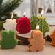 thumbnail image 4 of 1 caja de velas navideñas, Papá Noel, muñeco de nieve, piñas pintadas versátiles, velas decorativas, regalos de Navidad, manualidades (copo de nieve) Rojo Verde, 4 of 5