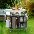 thumbnail image 5 of Only Fire 53in Outdoor Grill Cart XL Stainless Steel Countertop Dining Cart Tables with Side Shelf and Wheels, 5 of 9
