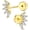 18K Gold Plated-5Pcs CZ, variant on Flat Back Earrings for Women Sterling Silver Post Stud Earrings Cartilage Tragus Helix Piercing Jewelry Earring for Multiple Piercing Dainty 18K Gold Plated Flatback Stud Earrings[b1678]