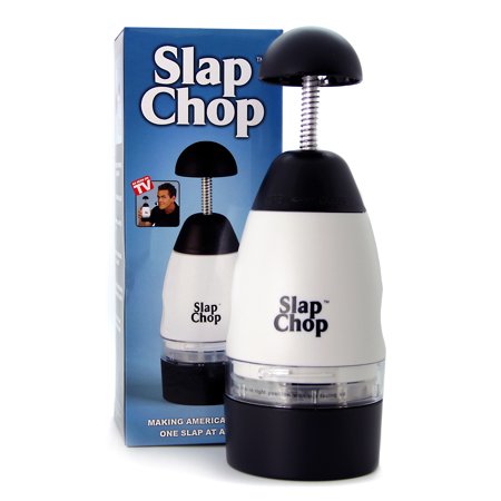 

Original Slap Chop Slicer by Vince Offer - Stainless Steel Blades - Vegetable Chopper Gadget - Mini Chopper for Salads - Kitchen Accessory