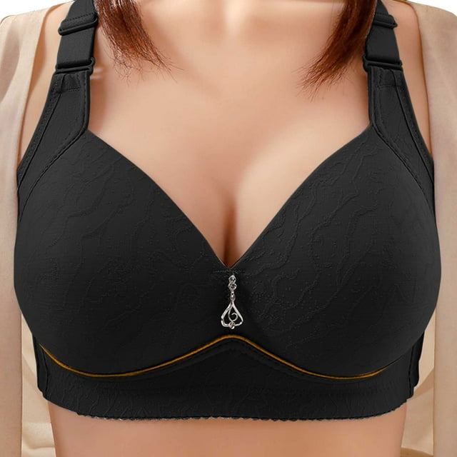 Women's Large Size Comfortable Breathable Breast Collection Smooth Bra - Supportive