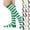 #01 Green, variant on Knee High Striped Socks for Women - Long Thin Tube Sports Thigh High Socks Tall Stockings ,One Size,Sky Blue