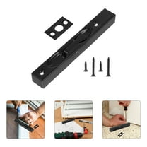 1 Set Flush Bolt Latch Door Lock Stainless Steel Security French Door Locks With Hardware For French Doors Double Doors And Sliding Doors Black