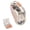 Milk Tea Color, variant on Transparent Tri-Mode Wireless Mouse with USB & Type-C Receivers, Rechargeable 400mAh, Silent Click, Magnetic Cover for MacBook Laptop iPad