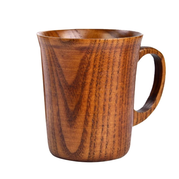 Jujube Mug Wooden Coffee Beer Mugs Wood Cup Handmade Tea Cup with Handle