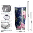 thumbnail image 6 of 20 Oz Pioneer Flower Coffee Tumbler Double Wall Insulated Stainless Steel Water Bottle | Metal Reusable Thermoses Flask with Cup Cap | Leak & Sweat Proof with Anti-Dust Lid, 6 of 7