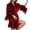 Wine, variant on Arlun Valentine's Day Silk Satin Feather Trim Long Sleeve Short Robes Fashion Solid Color Lightweight Comfy Bathrobe Bridal Short Dressing Gowns Party Nightgown Sleepwear White XL