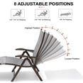 thumbnail image 6 of Crestlive Products 2-Pack Outdoor Folding Chaise Lounge Chairs, Adjustable Patio Reclining Chairs with Aluminum Frame, No Assembly Portable Pool Lounge Chairs, Black&Gray, 6 of 7