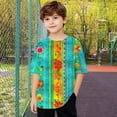 thumbnail image 4 of Virmaxy (5-15 Years) Boys Girls Fashion Casual Shirt Teenagers Solid Color Short Sleeve Round Neck Top Summer Loose Casual Trendy Pullover Shirt Multicolor-38 5 Years, 4 of 8