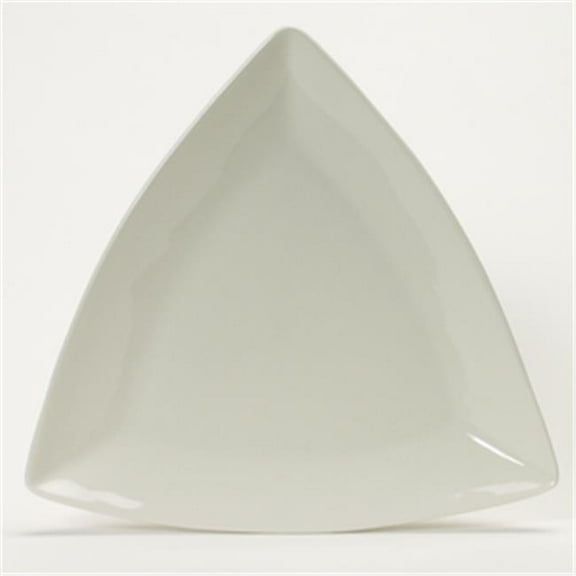 Tuxton China BEZ-1108 11 in. Triangle Plate - Eggshell - 1 Dozen