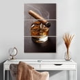 thumbnail image 2 of Elephant Stock Cigar On Whiskey Glass Wall Art - Vertical Multi Panel Canvas - Dining Room Wall Decor - Food And Drink Multi Panel - Gray And Brown Decor - 20" x 32", 2 of 8