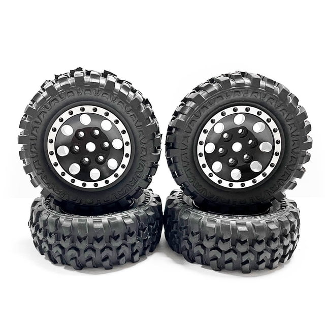 Vogacara RCGOFFLOW Llantas Neumático Llantas De Ruedas RC Neumáticos Resistentes Al Desgaste para 1/24 ECX FTX RGT FTX5503DR FTX5503DG Kits de construcción modelo Negro