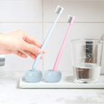 thumbnail image 4 of ZOUSSIQI Mini Ceramic Toothbrush Holder Donut-Like Ceramic Toothbrush Holder Multi-Functional Toothbrush Base Cotton Swabs Holder for Couple Kids CA919-41581, 4 of 9