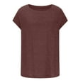 thumbnail image 3 of aidice T Shirts for Women Summer Round Neck Short Sleeve Basic Tops Loose Comfy Casual Shirts with Pockets, 3 of 6