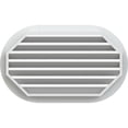 thumbnail image 4 of 30"W x 22"H Horizontal Round Ended (35"W x 27"H Frame Size): Functional, PVC Gable Vent w/ 1" x 4" Flat Trim Frame, 4 of 14
