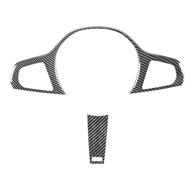 Para Bmw- 3 Series 2019-2021 Cubierta de panel de volante de fibra de carbono Afortunado Sencillez