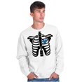 thumbnail image 4 of Skeleton Rib Cage Cute Set His Hers Men's Crewneck Sweatshirt Brisco Brands X, 4 of 7