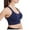Navy, variant on Womens Bras Women's Gathering Large Size Back Without Steel Ring Front Zipper Fitness Yoga Sports Bra Underwear Sports Bras for Women High Support