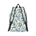 thumbnail image 2 of Naloa Vintage Blue Floral Canvas Backpack for Men Women Rucksack Casual Travel Daypack College Tote Satchel Bookbag for Teens-Medium, 2 of 7