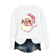 thumbnail image 3 of Santa Claus Sweatshirt for Women Crewneck Christmas Printed Pullover Top Winter Long Sleeve Sweaters Loose Plus Size Blouses Tops, 3 of 6