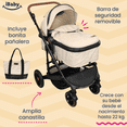 thumbnail image 3 of Carriola Bambineto Porta Bebé Autoasiento y pañalero Ivanka Eco beige, 3 of 9