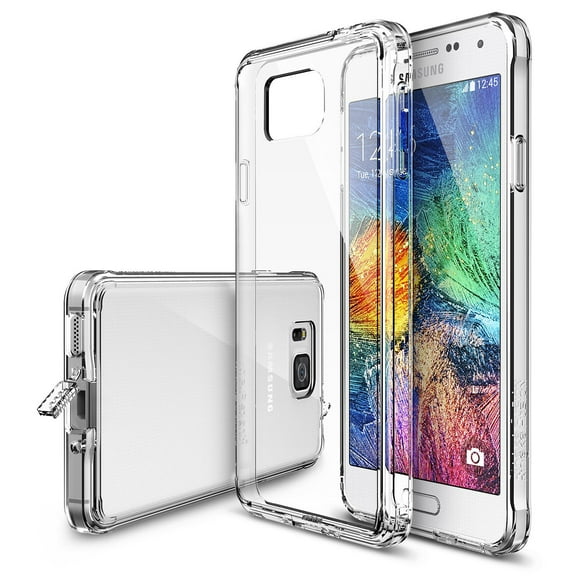 Ringke for Samsung Galaxy Alpha [Fusion] Transparent PC Back TPU Bumper Drop Protection Heavy Duty Shockproof Lightweight Case - Crystal View
