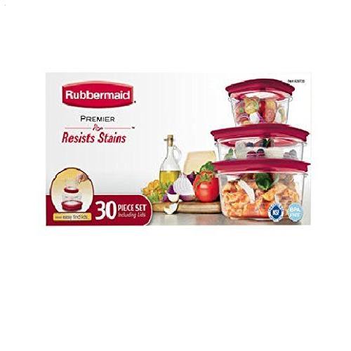 Rubbermaid Premier 30 Piece Set BPA Free Resists Stains and Red