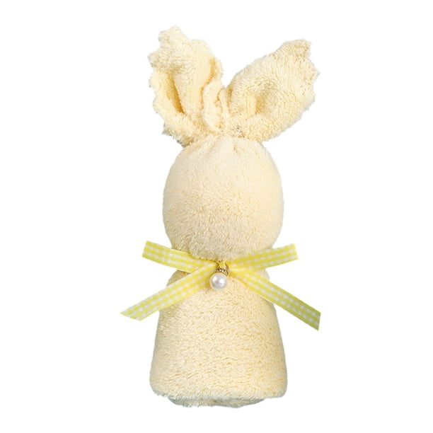 Secar Toallas para el Cuerpo, 30x30cm / 11.81x11.81In Conejo en Forma de Toalla Tela de Poliéster de Lana, Regalo de los Niños de Pascua, Toallas de Lavado de Absorción Rápida para el Cuerpo