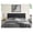Dark Gray, variant on Adjustable Linen Headboard Queen with Nailhead Trim - Breathable and 12 Height Positions for Easy Style Upgrade - Espresso