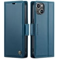 thumbnail image 2 of CaseMe Leather For iPhone 14 Wallet Case with RFID Blocking, For iPhone 14 Case Wallet for Women Men Card Holder Magnetic Clasp Kickstand Folio Case for iPhone 14,Blue,For iPhone 14, 2 of 10