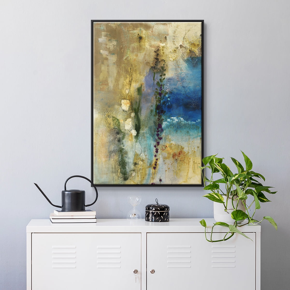 Immerge II Framed Premium Gallery Wrapped Canvas - Ready to Hang - 27 x 41 - Black Floating Frame