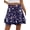 22 Blue Pink WH Flower, variant on Womens Shorts Flowy Mini Tennis Skirt Ruffle Tiered Skorts Running Workout Sports Shorts