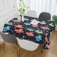 thumbnail image 2 of Yayeee Tablecloths 54" x 54" Rectangle Wrinkle Resistant Party Table Cover, Cartoon Space Cat, 2 of 8