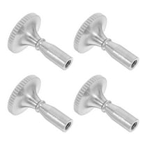 Masteelf 4pcs Metal Lamp Knob Switch Replacement Lamp Switch On/Off Turner For Socket Accessories And Parts Silver