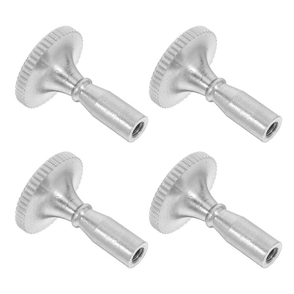 Masteelf 4pcs Metal Lamp Knob Switch Replacement Lamp Switch On/Off Turner For Socket Accessories And Parts Silver