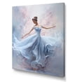 thumbnail image 2 of Designart "Ballet Solitude in Blue and White I" Abstract Canvas Wall Art - Modern Blue Abstract Spirals Hallway Wall Art Decor, 2 of 6