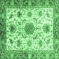 thumbnail image 1 of Ahgly Company Indoor Square Oriental Emerald Green Modern Area Rugs, 5' Square, 1 of 4