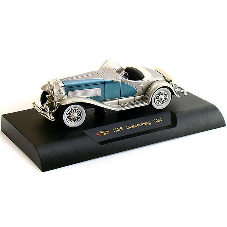 1935 Duesenberg SSJ Convertible Diecast Model Car - 1/32 Scale Blue/Silver By Signature Models