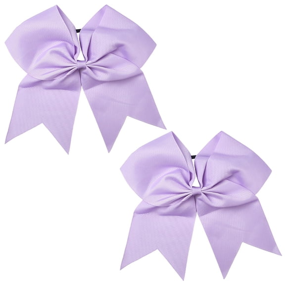 2Pcs Cheerleading Hair Ties Hair Scrunchie Plum Large Big Polyester Bowknot Ribbon Grosgrain Jumbo Rubber Ponytail Holder Accessories for Uniform Pigtail Hairstyles DIY Craft Decoration