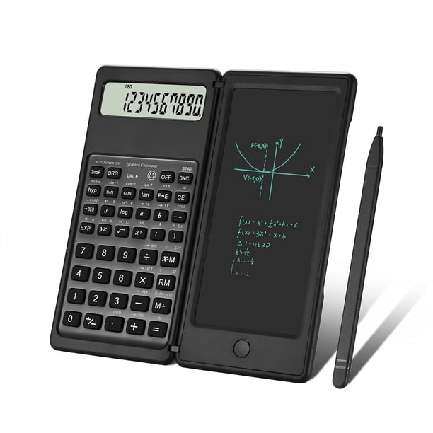Calculadora de escritorio con pantalla LCD, Calculators10-Digit científica con bloc de notas Solar y batería de doble potencia Fivean unisex
