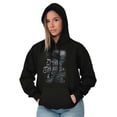thumbnail image 4 of Devil's Pirate Ship Triangle Skull Unisex Plus Fleece Graphic Hoodie Brisco Brands 2X, 4 of 5