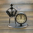 thumbnail image 5 of Classic Vintage Old Fashion Iron Art Musician Clock Figure Ornament for Home Office Desk Decoration Gift, 5 of 5