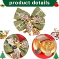 thumbnail image 3 of 15 piezas de lazos navideños con cascabeles, mini lazos de cinta, lazos de arpillera para coronas, lazos rojos, dorados y verdes, adornos colgantes de lazos de corona de Navidad para, 3 of 5