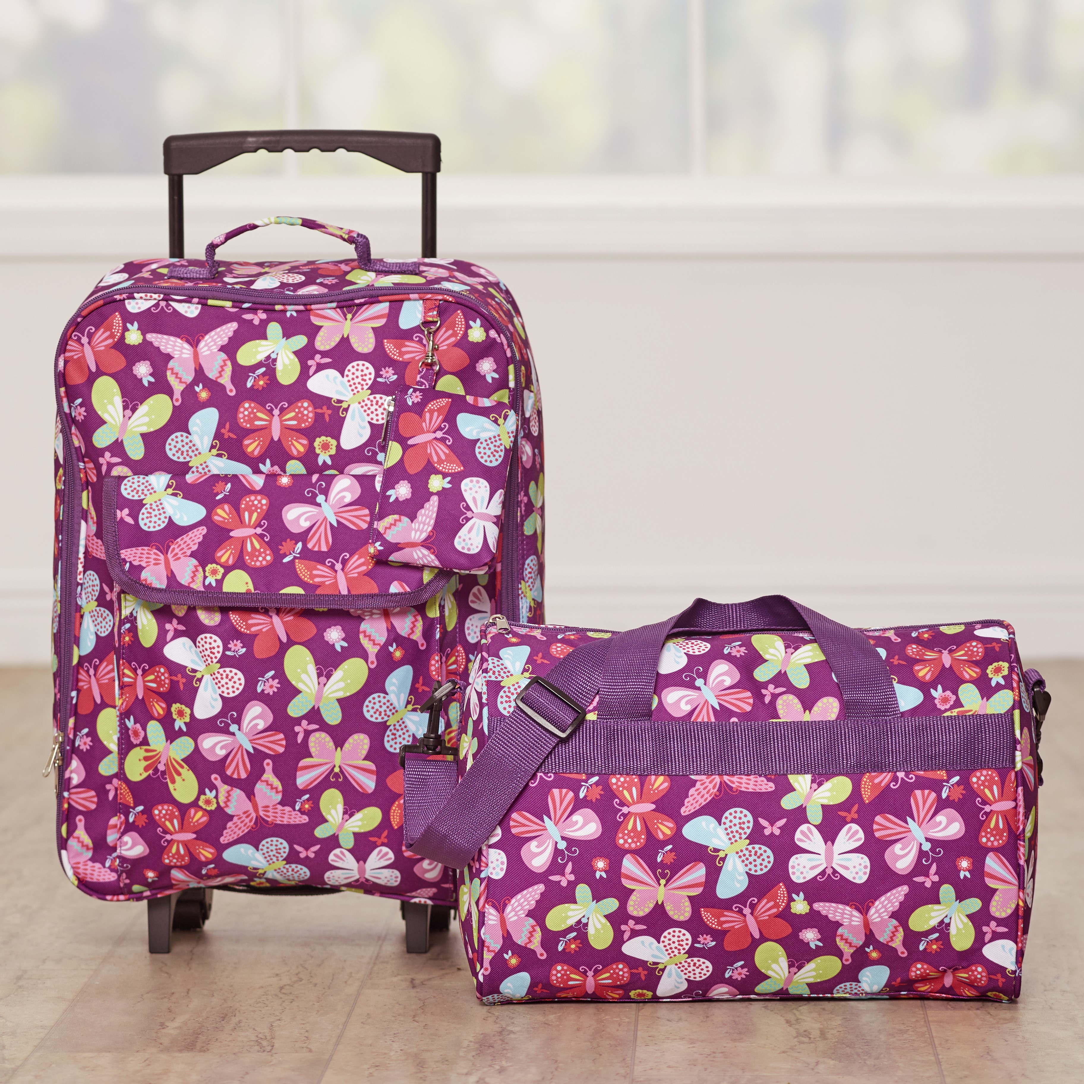 walmart butterfly luggage