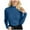 30#Blue, variant on Women's Mock Turtleneck Long Sleeve Ribbed Knit Fitted Sweater, Soft Thermal Undershirt Tee Coffee ONE SIZE