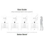 Better Bevel Frameless Rectangle Mirror, 16 x 24 Bathroom Wall Mirror w/Pencil Polished Edge