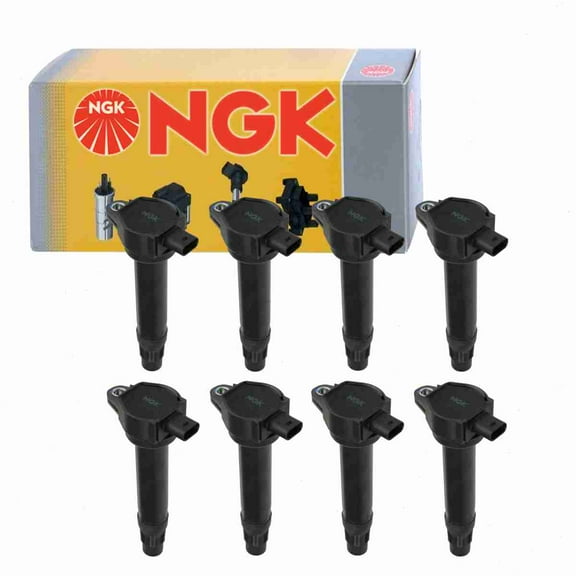 8 pc NGK 48723 Ignition Coils for 2505-302204 36-8113 4606824AB 4606824AC E1057 GN10346 IC637 UF-557 UF557 Spark Plug Wire Boot Fits select: 2007-2017 JEEP PATRIOT, 2009-2020 DODGE JOURNEY