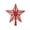Red, variant on Gold Gold Small Hollow Star Christmas Tree Topper 6.7 Inch Plastic For Festive Tree Decoration