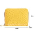 thumbnail image 2 of Women's Wallet Large Capacity PU Leather Ladies Trifold Card Holder Travel Purse - yellow, 2 of 5